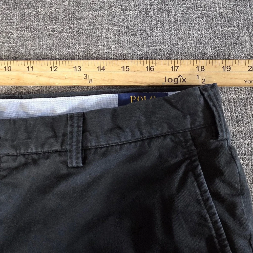 Polo Ralph Lauren Stretch Classic Fit Chino Pants Mens Black Cotton Twill Read
